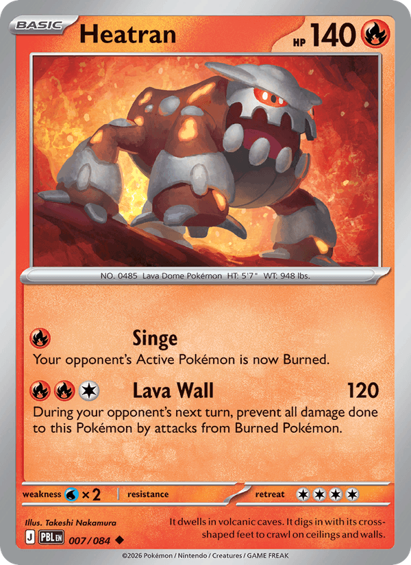 Heatran 007/084 – Pitch Black – Pokémon TCG