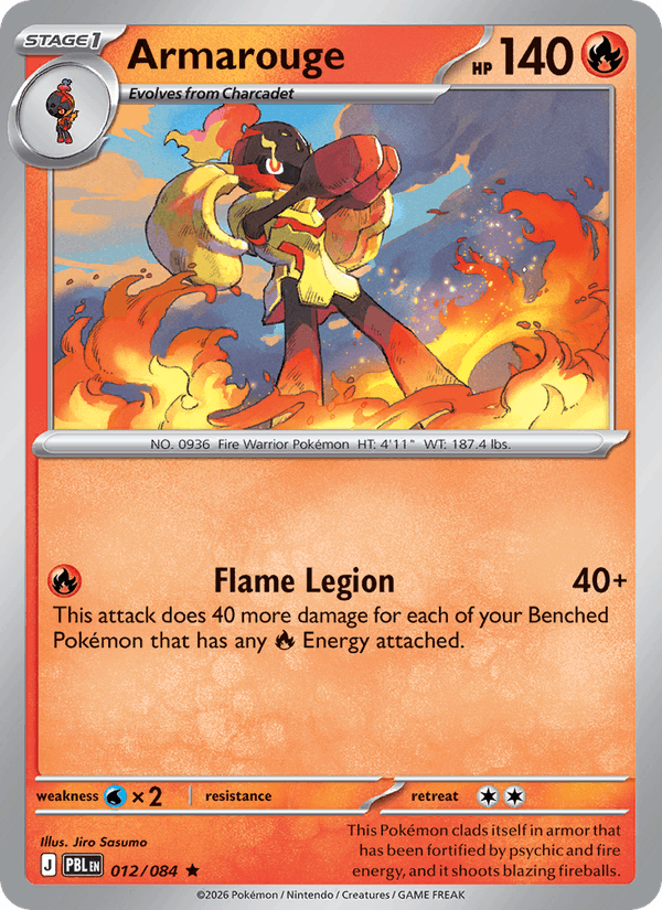 Armarouge 012/084 – Pitch Black – Pokémon TCG