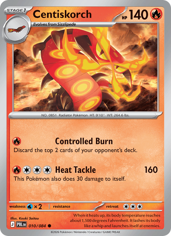 Centiskorch 010/084 – Pitch Black – Pokémon TCG