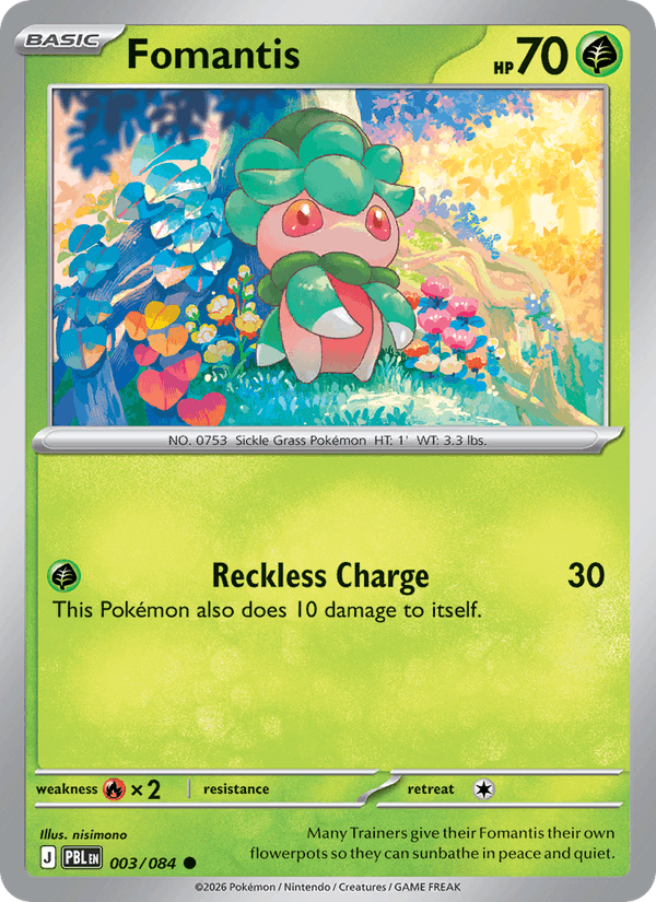 Fomantis 003/084 – Pitch Black – Pokémon TCG