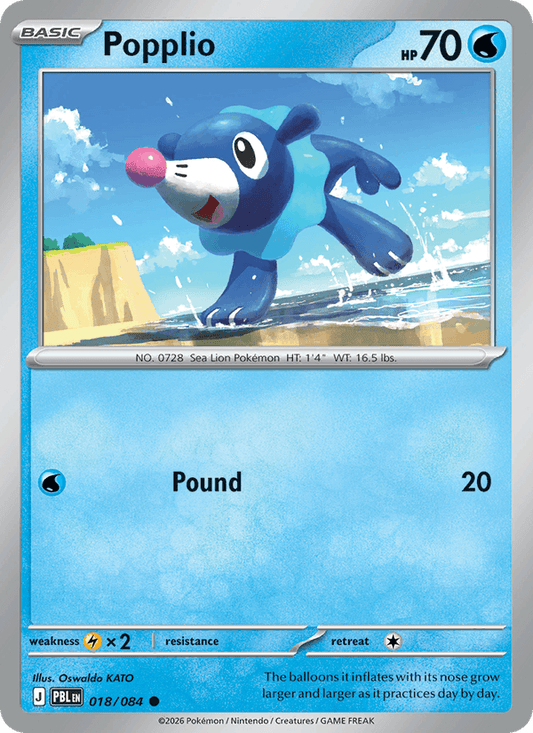 Popplio 018/084 – Pitch Black – Pokémon TCG